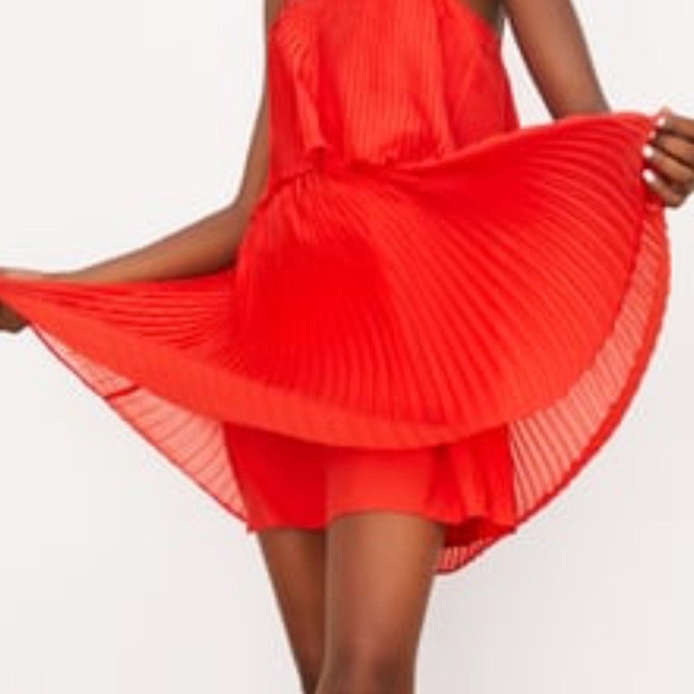 Zara Strapless Pleated Dress NWT S